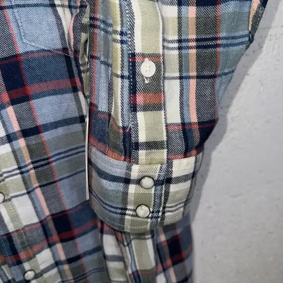 Lucky Brand Men's Indigo long sleeve Western Shirt Multi XL $90 - Picture 9 of 9